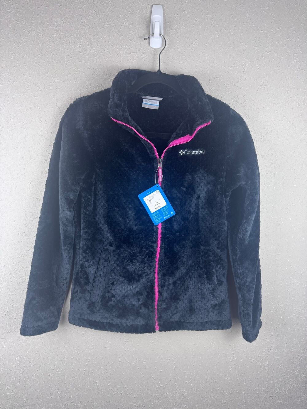NWT Columbia Fire Side Sherpa Hybrid Full Zip Fleece Girls size Large (14/16)